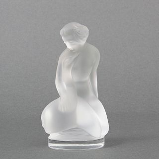 Leda y el cisne. Francia. Siglo XX. Elaborada en cristal opaco Lalique.