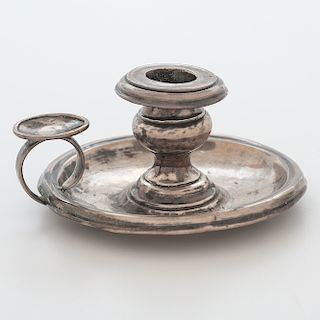 Early Coin Silver Chamberstick