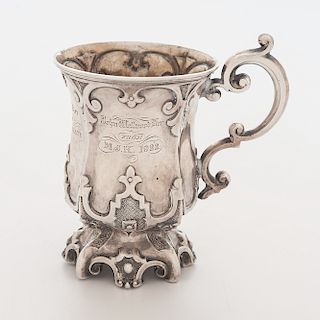 Victorian Sterling Gothic Revival Christening Cup 