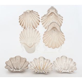 English Sterling Shell Dishes, Plus