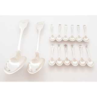 English and Irish Sterling Tablespoons and Demitasse Spoons