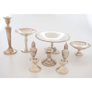 Weighted Sterling Compotes, Shakers, and Candlesticks