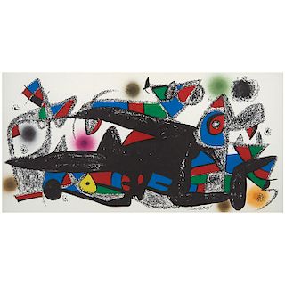 Joan Miró. Dinamarca, de la serie Miró escultor, 1975. Litografía sin número de tiraje. Firmadas en plancha.