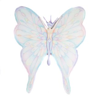 Sergio Bustamante. Dama mariposa. Elaborada en cerámica policromada, 15/25. Firmada.