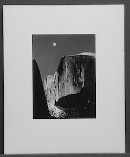 Adams, Ansel,   American 1902-1984,"Moon and Half Dome Yosemite National Park, California", 