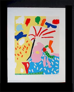 Knox, Martin,  American,(colorful cut up shapes abstract), 