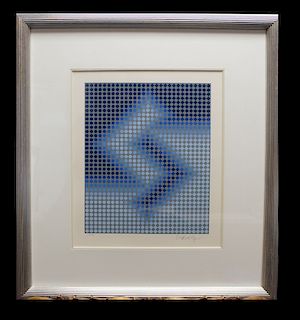 Vasarely, Victor And Halsey,  Hungarian 1906-1997, American b. 1942,"Sembe" and "Triune I/II", 