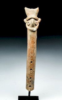 Colima Pottery Flute - Warrior