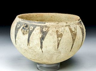 Chancay Bichrome Pottery Bowl - Zoomorphic Design
