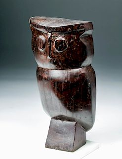 20th C. Native American Carved Ironwood Owl