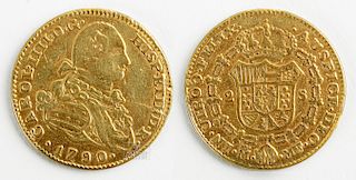 1790 Spanish Carlos IV Escudo Gold Coin - 6.6 grams
