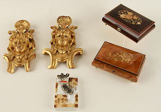PAIR ITALIAN MUSIC BOXES BY REUGE