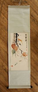 CHINESE HAND PAINTED SCROLL MANNER OF QI BAISHI