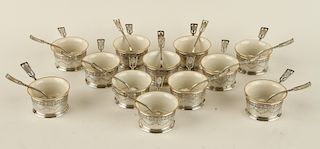 12 STERLING PIECES F.M. WHITING LENOX 28.46 TR OZ