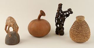 4PC. COLLECTION OF AFRICAN ETHNOGRAPHICA