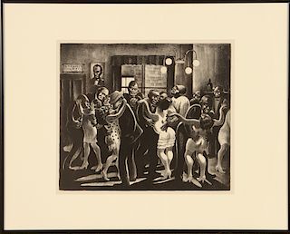MABEL DWIGHT "HARLEM RENT PARTY" LITHOGRAPH ED.44