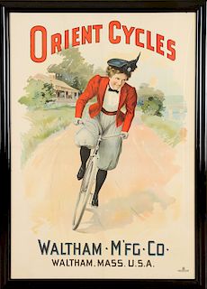 ORIENT CYCLES WALTHAM MFG. CO. LITHOGRAPH