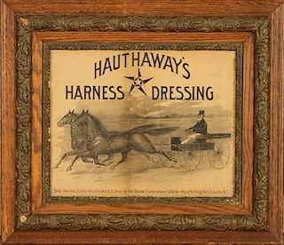 VINTAGE HAUTHAWAYS HARNESS DRESSING PRINT FRAMED
