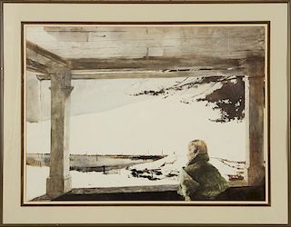 ANDREW WYETH "STUDY FOR EASTER SUNDAY" LITHOGRAPH
