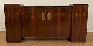 FRENCH ART DECO ROSEWOOD MARBLE TOP BUFFET 1930