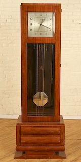 FRENCH ART DECO ROSEWOOD TALL CASE CLOCK C.1920
