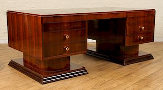 SIGNED LAFAILLE FRENCH ROSEWOOOD DESK CIRCA 1940