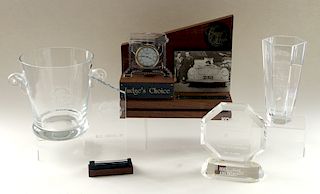 5 CRYSTAL TROPHIES INCLUDING PEBBLE BEACH AWARDS