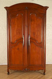 19TH C. FRENCH LOUIS XV STYLE WALNUT ARMOIRE