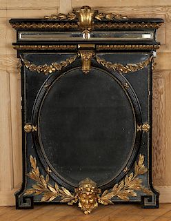 LATE 19TH C. CONTINENTAL CARVED GILT WOOD MIRROR