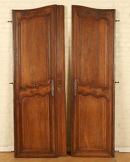 PAIR EARLY 19TH CENTURY FRENCH WALNUT DOORS