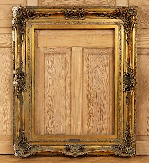 LOUIS XV STYLE WOOD AND GESSO FRAME