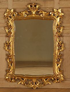 FRENCH GILT WOOD MIRROR IN THE ROCOCO STYLE