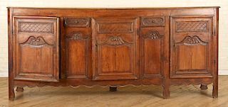 LATE 18TH C. FRENCH WALNUT BUFFET CARVED