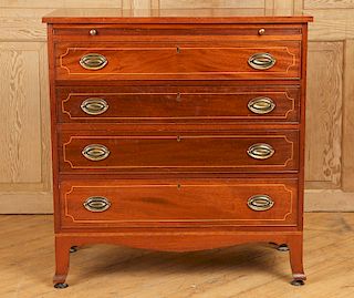 MAHOGANY FEDERAL STYLE CHEST OF DRAWERS