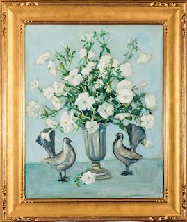Rachel V. Hartley (1884-1955) Floral Still Life, Oil on canvas,