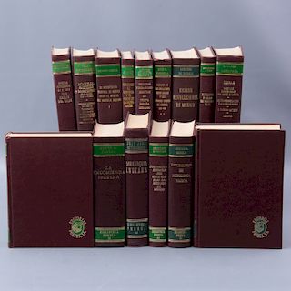 Lote de 85 libros. Diferentes temas como Historia, Geografía, etc. México: Editorial Porrua, 1960-1980. Encuadernación en pasta dura.