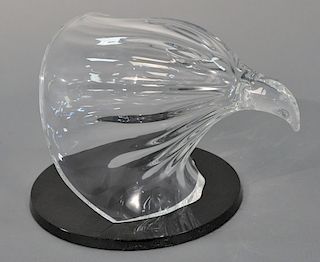 Steuben crystal "Soaring Eagle" by Paul Schulze, signed: Steuben, in original box. height 7 1/4 inches