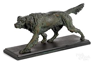 Patinated bronze dog