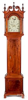 New Jersey Chippendale walnut tall case clock