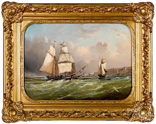 British oil on canvas maritime scene
