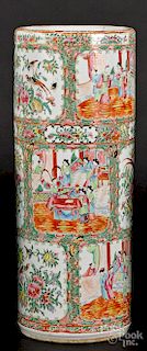 Chinese export porcelain medallion umbrella stand