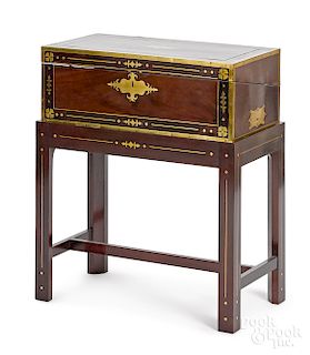 English mahogany and rosewood campaign desk