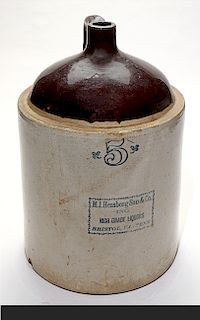 M.I. Hessberg Son & Co, 5 Gallon High Grade Liquors, Bristol Va-Tenn. 
