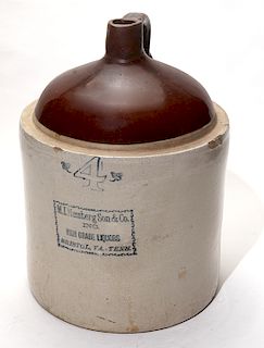 M.I. Hessberg Son & Co, 4 Gallon High Grade Liquors, Bristol Va-Tenn. 