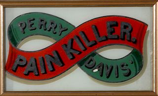 Medical Pain-Killer Reverse Painted on Glass