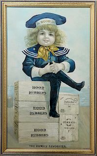 Hood Rubber Boots Advertising Poster