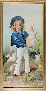 Young Child with Rabbit