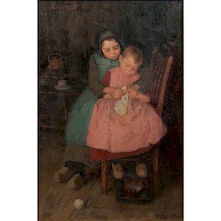 Wally Moes (Dutch, 1856-1918) Oil on Canvas
