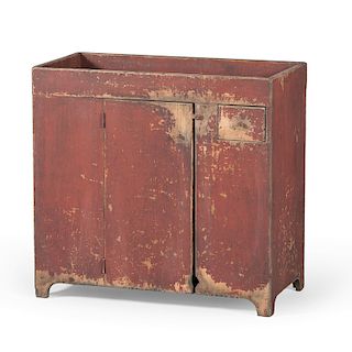 Southern Red Painted Dry Sink