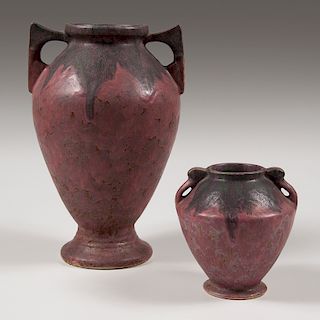 <i>Roseville Pottery</i> Carnelian II Vases 